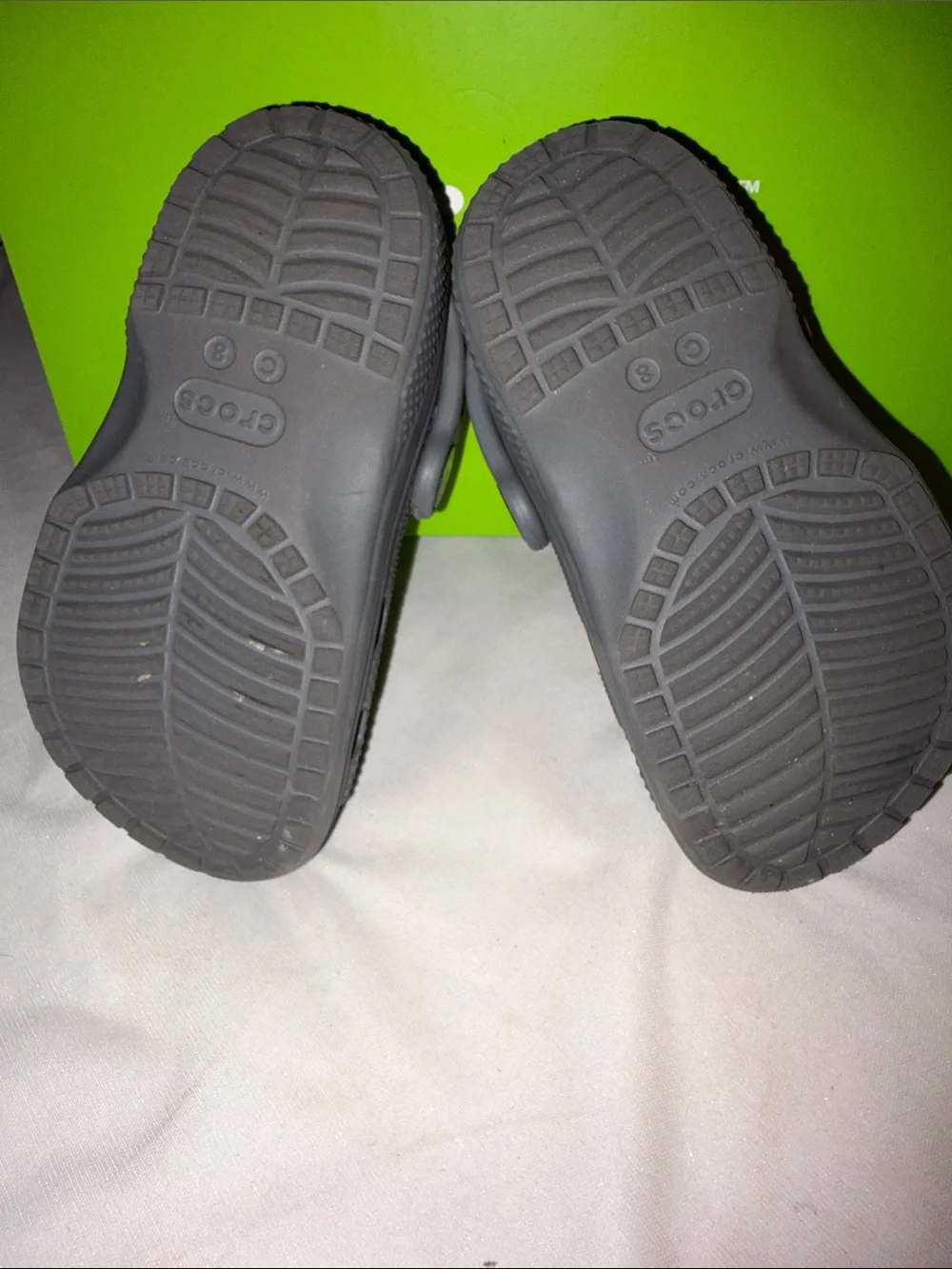 CROCS Kids' Two-Pair Set — Gray and Black with Multicolor Dino Accents
